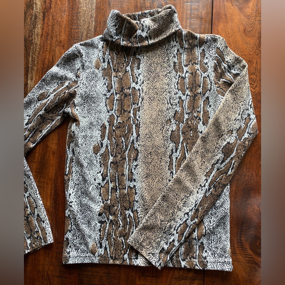 Zara Snake Turtleneck Sweater
